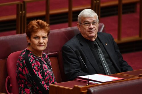 Senator Burston will continue in the Senate as an independent senator after his relationship with Hanson became "irrevocable". Picture: AAP.