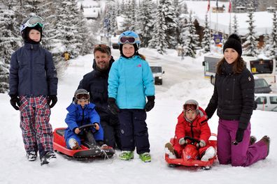 Crown Princess Mary of Denmark and her four children.