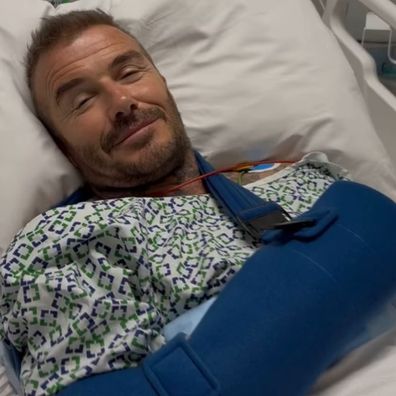 David Beckham in hospital