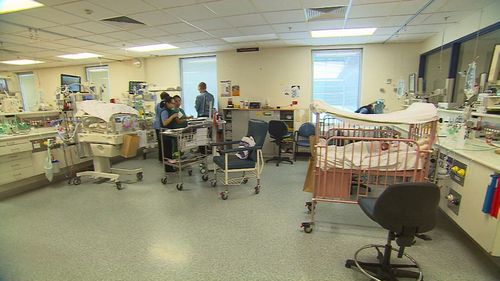 Once the babies are out of the old ward, work will commence to turn that space into a family room, staff offices and parent accommodation. Picture: 9NEWS