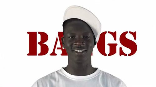 Bangs - aka Ajak Chol - has developed a cult following online. (YouTube)