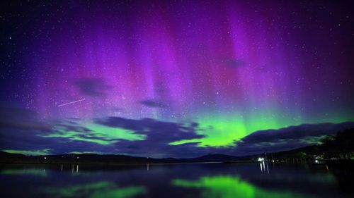 A spectacular aurora previously seen from Mt Nelson in Tasmania.