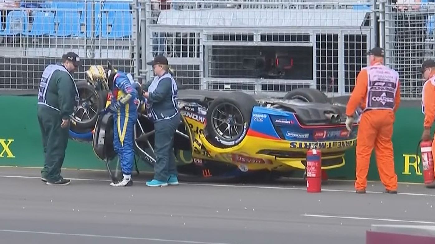 Carrera Cup driver walks away after flipping car during qualifying at Albert Park