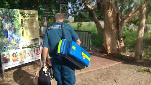 Ms Robertson was treated by paramedics at the scene before being taken to Townsville Hospital. (9NEWS)