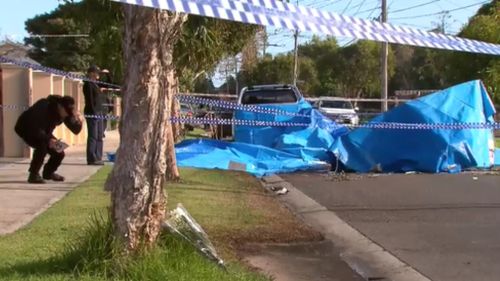 Witness video, shared to 9NEWS, showed the crumpled plane fully-alight in the middle of the street. Picture: AAP