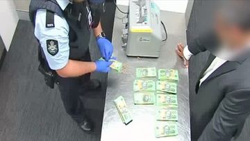 In the man's hand luggage ABF officers found $45,000 in undeclared cash.
