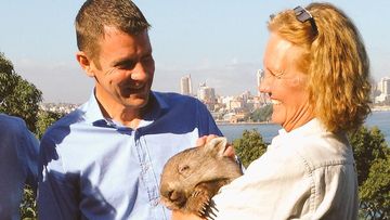 Premier Mike Baird has committed $115m to Taronga Zoo if re-elected. (Lizzie Pearl, 9NEWS)