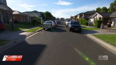 Residents face fines for parking on nature strip of narrow street.