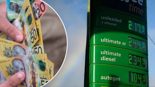 Precios en efectivo y gasolina.