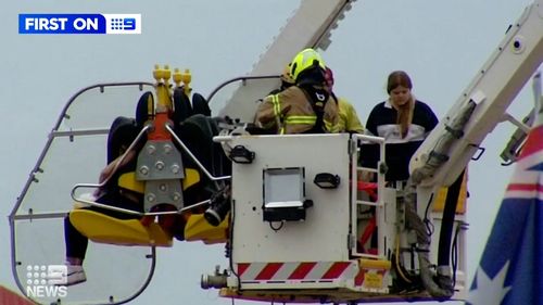 Traumatised teenagers were stuck on a carnival ride, 35m in the air for three hours.