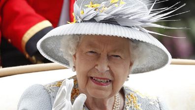 Queen Elizabeth waving