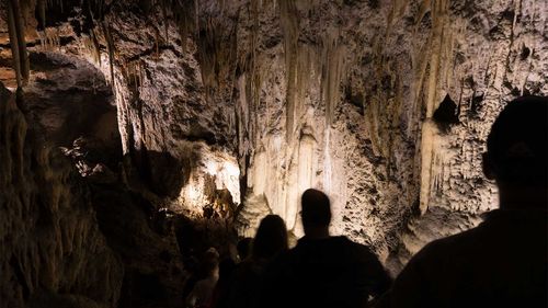 Tourists at Jenolan Caves.