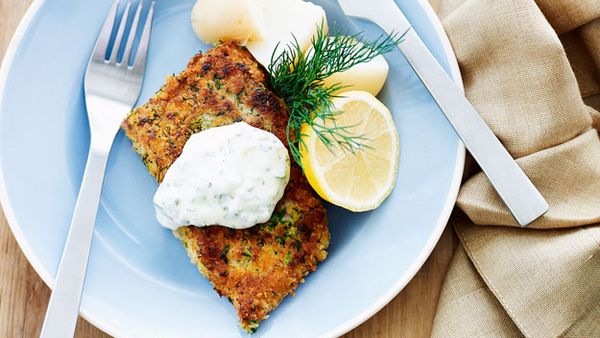 Herb crumbed fish fillets