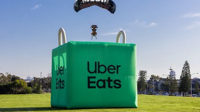 KFC drops a giant drumstick out of the sky to celebrate joining UberEats.