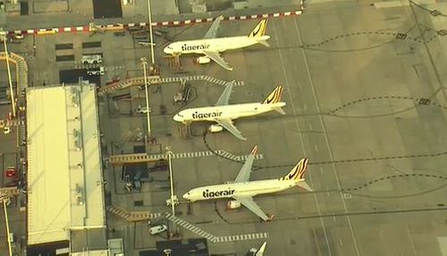 Tiger flights grounded at Melbourne's Tullamarine airport.