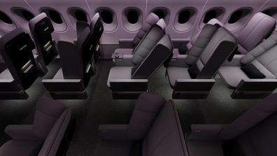 Interspace airplane seat design