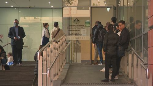 Long queues at Sydney Passport Office as Australians look to travel overseas.