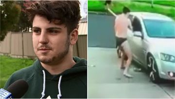 A 21-year-old man has fought off alleged early morning car thieves - while wearing only his underwear.