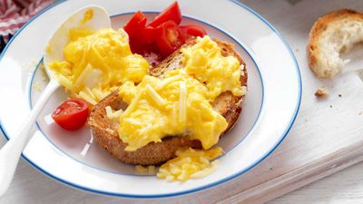 Recipe:&nbsp;<a href="http://kitchen.nine.com.au/2017/09/22/16/03/cheesy-scrambled-eggs" target="_top">Cheesy scrambled eggs</a>