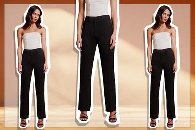 9PR: Minima Esenciales Tia Slim Leg Crepe Pants.