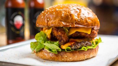 Recipe: <a href="http://kitchen.nine.com.au/2017/06/23/15/30/streets-of-rage-8bit-limited-release-hot-sauce-burger" target="_top" draggable="false">8bit Streets of Rage burger</a>
