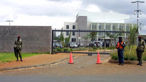 Man shot dead after stabbing outside US embassy in Kenya