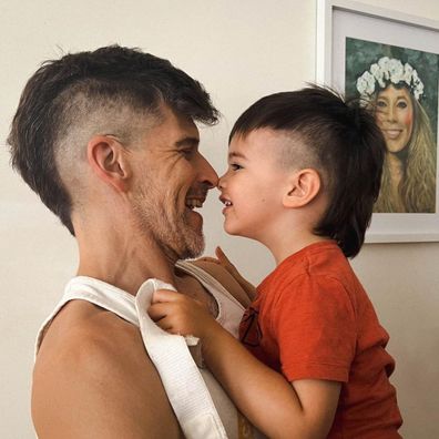 Osher Gunsberg with his son Wolfie