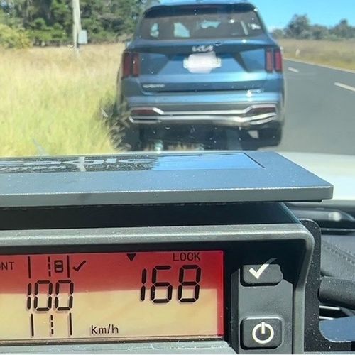 A 35-year-old international driver was caught travelling 168kph in a signposted 100kph zone.