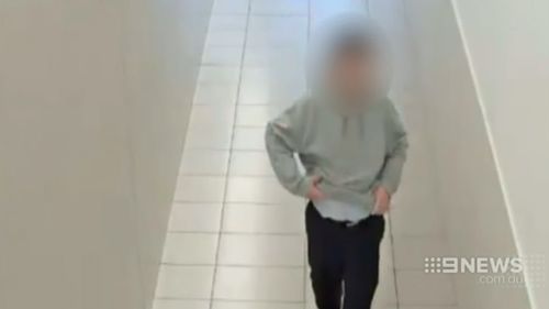 The man was filmed using the public toilets prior to the alleged incident. (9NEWS)