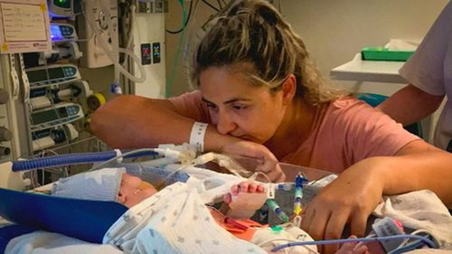 Jenna and Andre McGregor's baby boy Hugo only survived four days, after he was born at Mackay Base Hospital in Queensland.