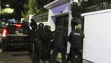 Police break into the Mexican embassy in Quito, Ecuador