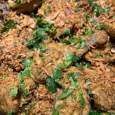 Bengali chicken roast and biryani