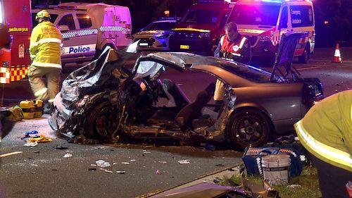 Two people suffered serious injuries after their cars collided in Sydney's West. Images show both vehicles smashed to pieces.