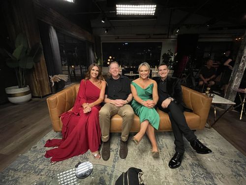 John Aiken with alessandra rampolla, John Walsh, Mel Schilling 