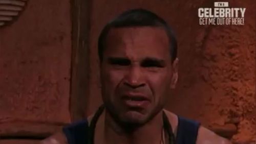 Mundine broke down in tears at one point during his appearance on the show. (Supplied)