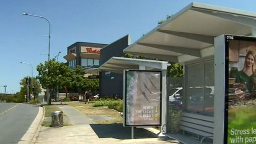 The bus stop on Milaroo Drive Helensvale