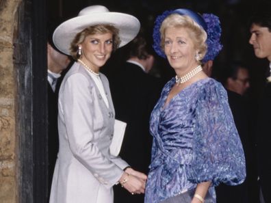 Princess Diana with her mother Frances Shand Kydd