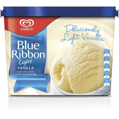 Blue Ribbon Streets Light Vanilla Reduced Fat Ice Cream Dessert
