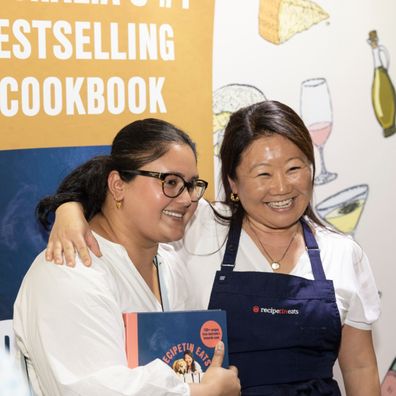 Nagi Maehashi with a fan at the Good Food & Wine Show.