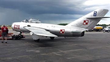 It took Jon Blanchette, a former General Motors engineer and U.S. Navy officer, 15 years to bring this Soviet-era MiG-17PF jet fighter back to its original condition. 