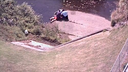 The pair were arrested in a Wollongong canal. (NSW Police)