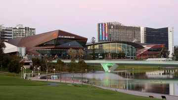 The usually popular Adelaide river bank precinct.