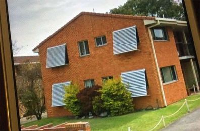 The apartment building in York St, Coffs Harbour, where Mark used to live with his friends.