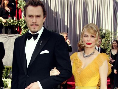 Actors Heath Ledger and Michelle Williams arrive to the 78th Annual Academy Awards at the Kodak Theatre on March 5, 2006 in Hollywood, California. 