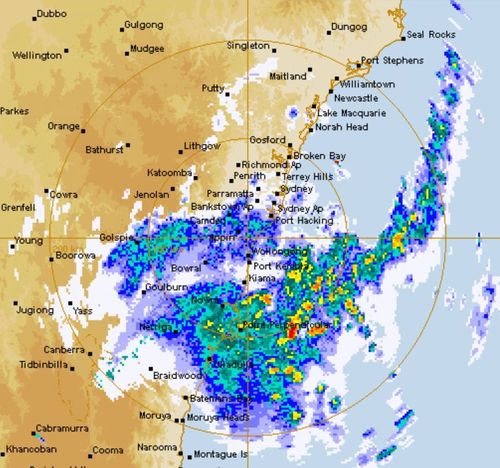 NSW rain radar @ 1.48am April 30