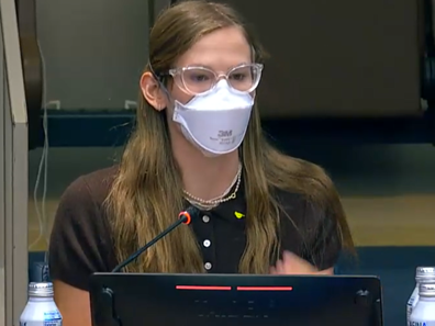 Violet Affleck speaks at United Nations.