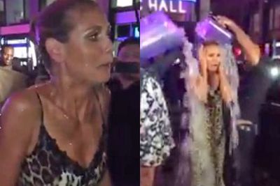<br/><br/><br/>Talk about an overreaction! Heidi Klum freaked out and pulled weird facial expressions after doing the Ice Bucket Challenge on the street. Awks.<br/><br/>Calm down Heidi, it's just a bit of cold water!<br/><br/>Keep scrolling to watch more of the best ice-bucketeers...