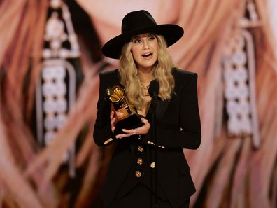 Lainey Wilson accepts the Best Country Album award for Bell Bottom Country onstage during the 66th GRAMMY Awards at Crypto.com Arena on February 04, 2024 in Los Angeles, California. 