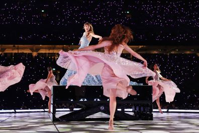 Taylor Swift performs at Accor Stadium on February 23, 2024 in Sydney, Australia.