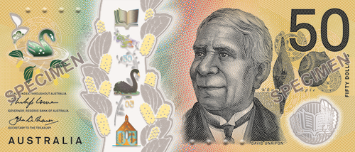 Aboriginal writer and inventor David Unaipon will also appear on a version of the note. (Supplied)
